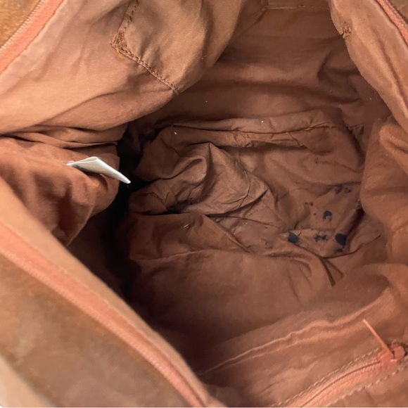 Vintage Suede Leather Fringed Shoulder Bag Boho - Picture 11 of 14